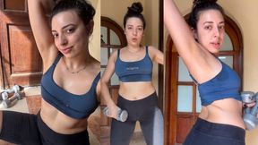 Sweaty Workout – Licking, Sniffing & Showing My Dripping Body