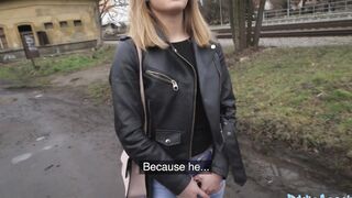 Outdoors Agent She is just barely legal but she knows how to suck and banged a huge cock inside a basement