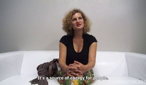 Curly haired MILF with big tits fucked and creamed