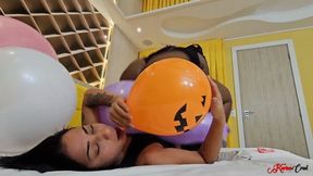 PLAYING WITH BALLOONS ON MY FAVORITE SOFA - BY RUBY - CLIP 3 - KC APRIL 2025!!!!