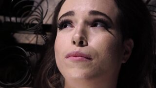 Cruel master is trampling on tied up brunette Brooke Johnson