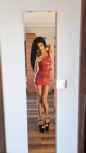 Skinny (51 kg) slim Polish trans girl XS