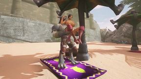 sex with a werewolf at the beach - warcraft porn parody