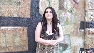 GERMAN SCOUT - Chubby 18 Year Old Elisa Cheat bf and Street Casting