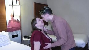 Stepbro cocksluts my CEO dad's secretary at corporate holly jolly