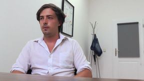 Classy bottom with floppy hair gets fucked in the ass