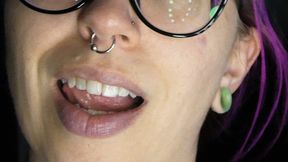 Crunching on Celery and Dip With Sharp Teeth