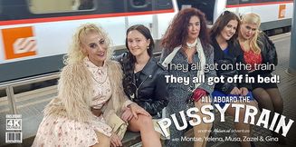 Four Spanish Milfs and one naughty teen all aboard a very wet and kinky lesbian pussy train