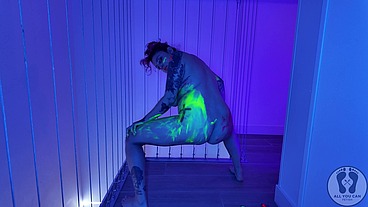 4K STRIPTEASE TWERK AVATAR LIGHT EFFECT RGB BODY PAINTING