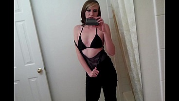 Kaci Blonde Perky Tits Does Several Selfie Striptease Clips
