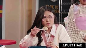 ADULT TIME - ALL ASIAN LESBIAN ORGY! Kimmy Kimm, Lulu Chu, Connie Perignon, Jasmine Teaa, AND MORE!
