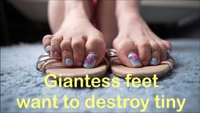 Giantess and tiny ! Do you scare when you hear the big foot Giantess steps ?