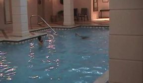 Skinny dipping dare teen makes out with lesbian after steam bath