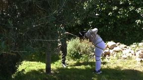 Abril Luna - First ever Bondage Walk Training Lesson for the sexy spanish Latina - Full Clip mp4 HD