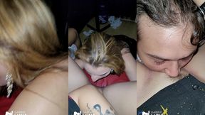 lesbica dando a bucetinha apertada pro dotado na casa de swing! putaria com tres novinhas safadas!
