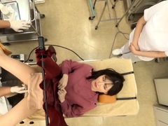 Asian wife gets her hairy peach creampied by a perv doctor