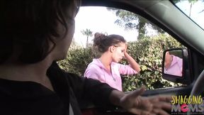 Sexy jogger talked into sucking a stranger&#039;s cock
