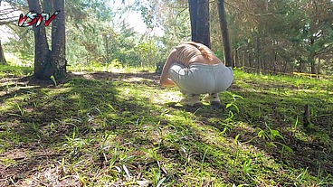 Family therapy Trip to the forest I walk with my stepbr0 I make him hard and I give him a POV blowjob
