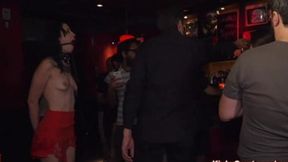 Public Humiliation & Rough Sex with Lilyan Red - Masochistic Encounter at Steve Holmes' Bar