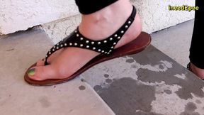 caroline pierce need to pee wetting black leggings