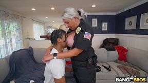 Mature police officer needs a huge black dick to satisfy her lust