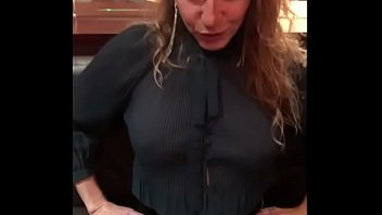 Exposing my curves to the whole restaurant, getting serviced in plain sight