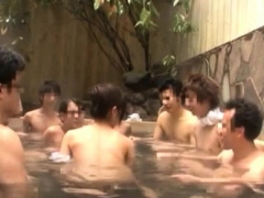 Japanese babe gets totally manhandled by horny dudes