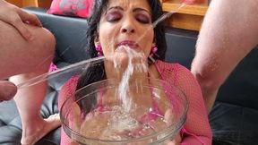 pissing dap challenge for mary rider , 2 on 1, huge piss in mouth & epic golden shower ending!