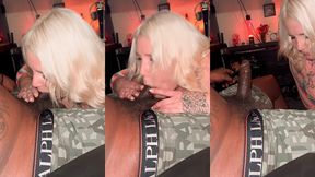 bbc fucks white girl pawg face until he cums everywhere milf swallows!