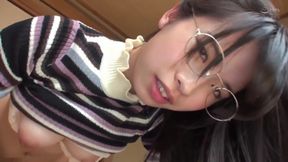 Asian Threesome: Shaved Japanese Babe Gets Stuffed with Dildo in Stockings