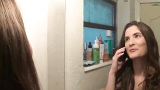 Huge Boobed chick Dresses Up