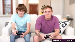 Mom, I'll creampie your juicy stepmom's snatch in a messy gangbang like a wild beast