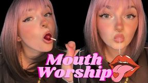 Mouth Worship - Goddess Lips Lip Lipgloss Lipstick Spit Saliva Tongue Fetish Lollipop