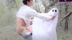 Ghost Fucker in the Woods: Dude Ravages Spooky Bitch Mid-Forest