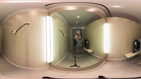 Transparent tantric tease, mall madness, see-through seduction with Alice Dali in 360 VR