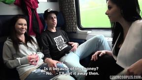 Raw Czech cocks thrusting in sweaty vaginas on a filthy train ride gone wild