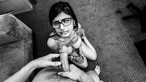Mia Khalifa's Steamy Audition with Big Black Cock and Busty Tits