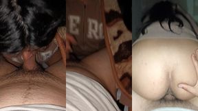 me lo chupa y despues se sube al pene me da tremendos sentones bien ricos