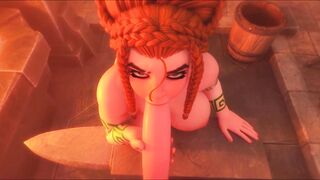 Heat of the Forge (Hentai Fantasy Blowjob/Titfuck)