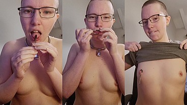 Further adventures in sneaky gag mechanics, now with bonus nipple clampage ?