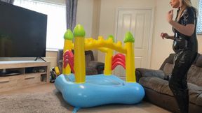Bouncy castle ends up popped HD