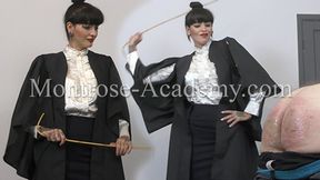 Bent over and caned by Deputy Headmistress Harker