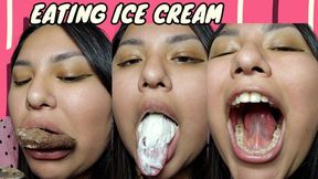 Eating ice cream