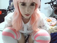 Curly Blonde Teen Records Solo Dildo Masturbation More at