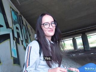 Public Agent Hawt Czech body banged below public bridge after sucking rod