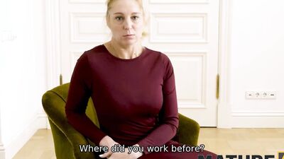 MATURE4K. Woman is happy to satisfy this boy during the job interview