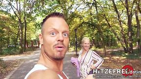 Hot German Milf Gets Banged Outdoors by Random Stud