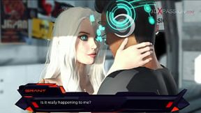 Sultry blonde blowjob in zero-gravity space station