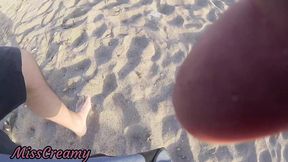 &#x201C;My stepdaughter's sun-kissed thighs spread apart, as I whip out my boner on the beach, and she takes it up her&#x201D;**
