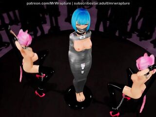 Up for Auction (Yuri Bondage Sex) - 3D MMD